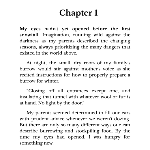Charles: A Hamster's Story Chapter 1 Excerpt